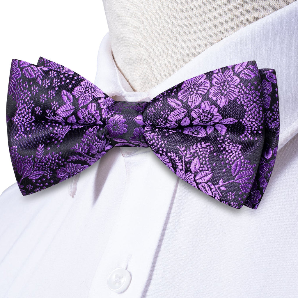 GentCrest Purple Floral Bowtie Set - Image 5