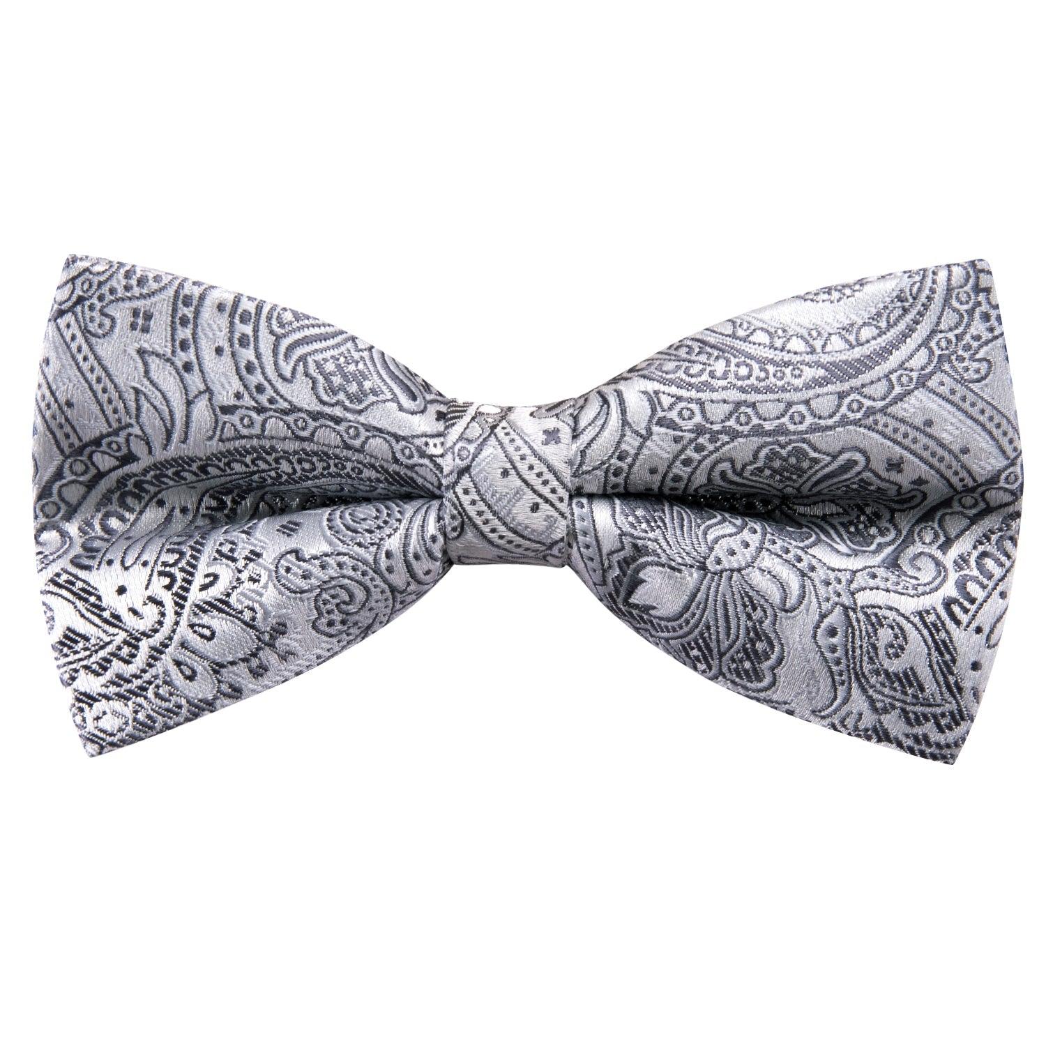 GentCrest Grey Paisley Bowtie Set - Image 6