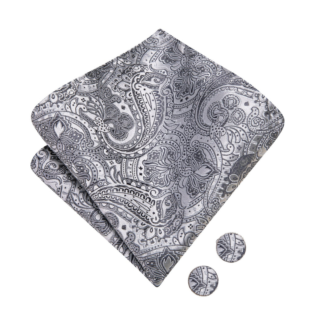 GentCrest Grey Paisley Bowtie Set - Image 8