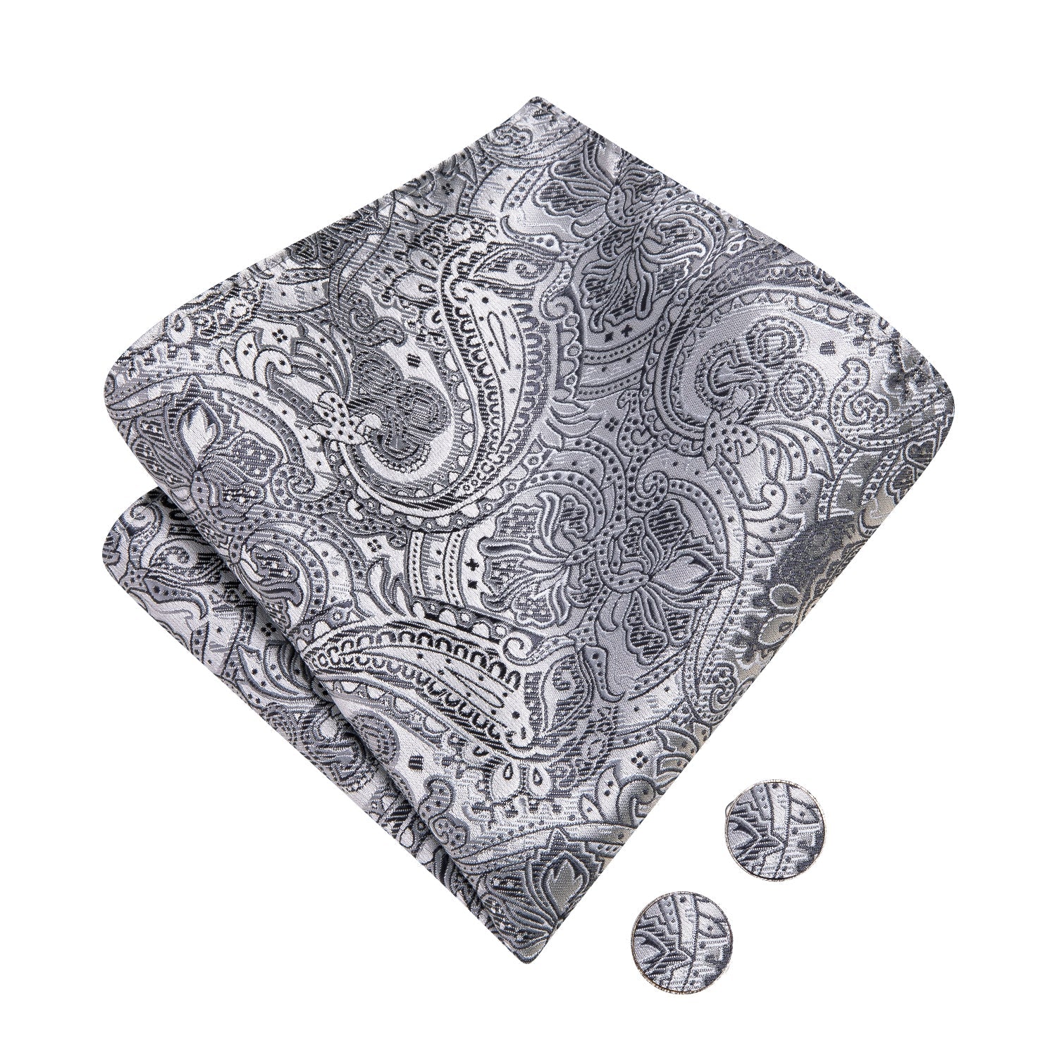 GentCrest Grey Paisley Bowtie Set - Image 8