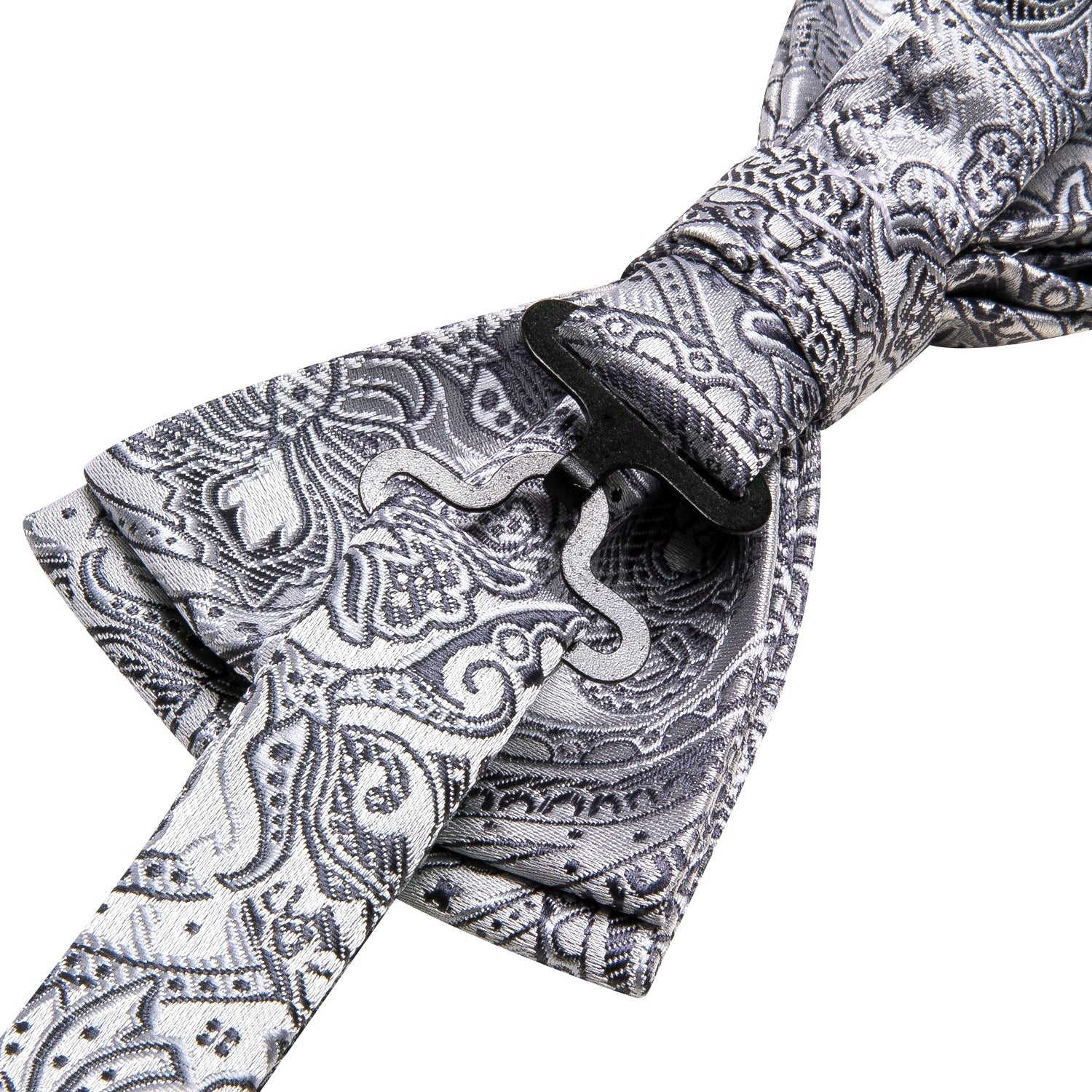 GentCrest Grey Paisley Bowtie Set - Image 7