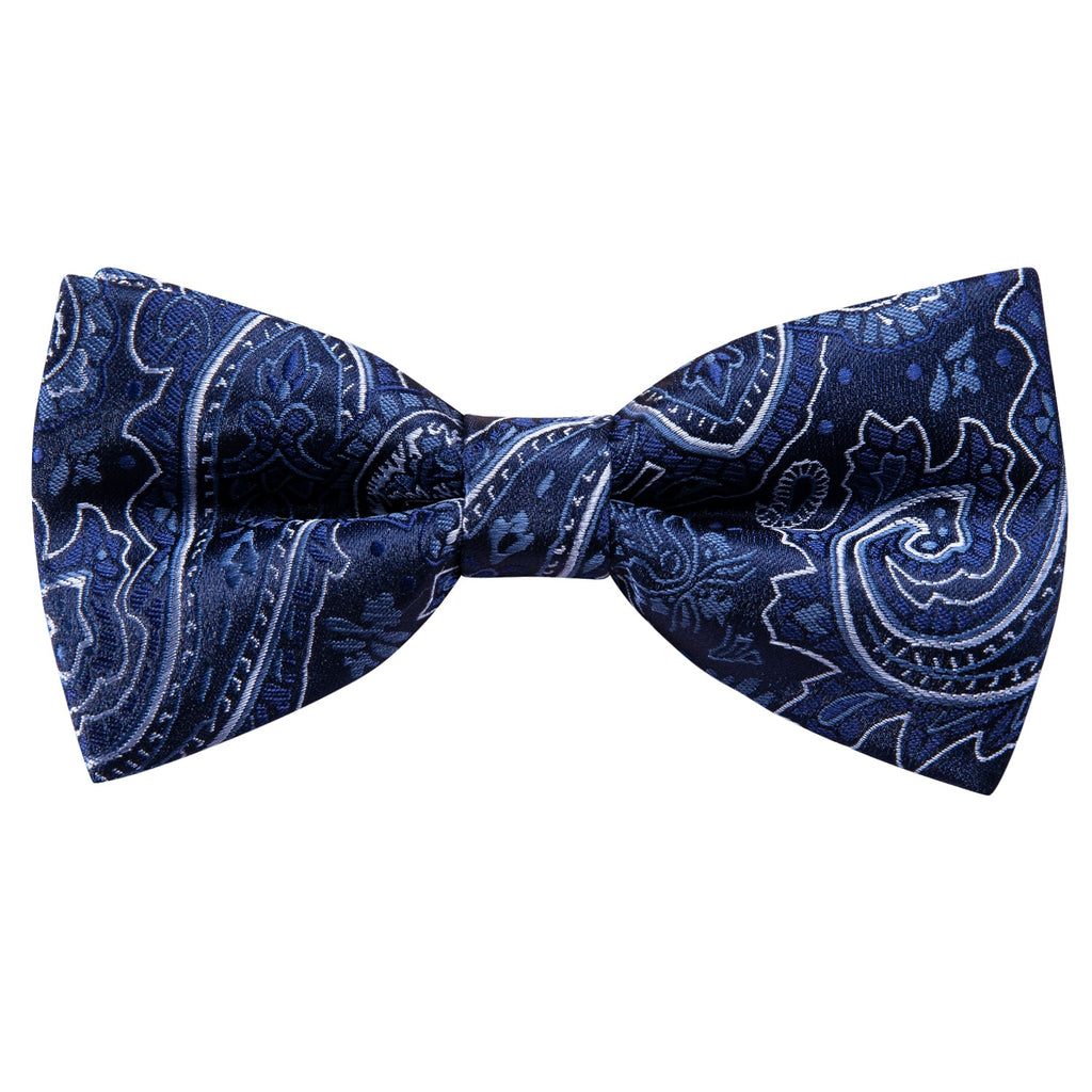 GentCrest Blue Paisley Bowtie Set - Image 6