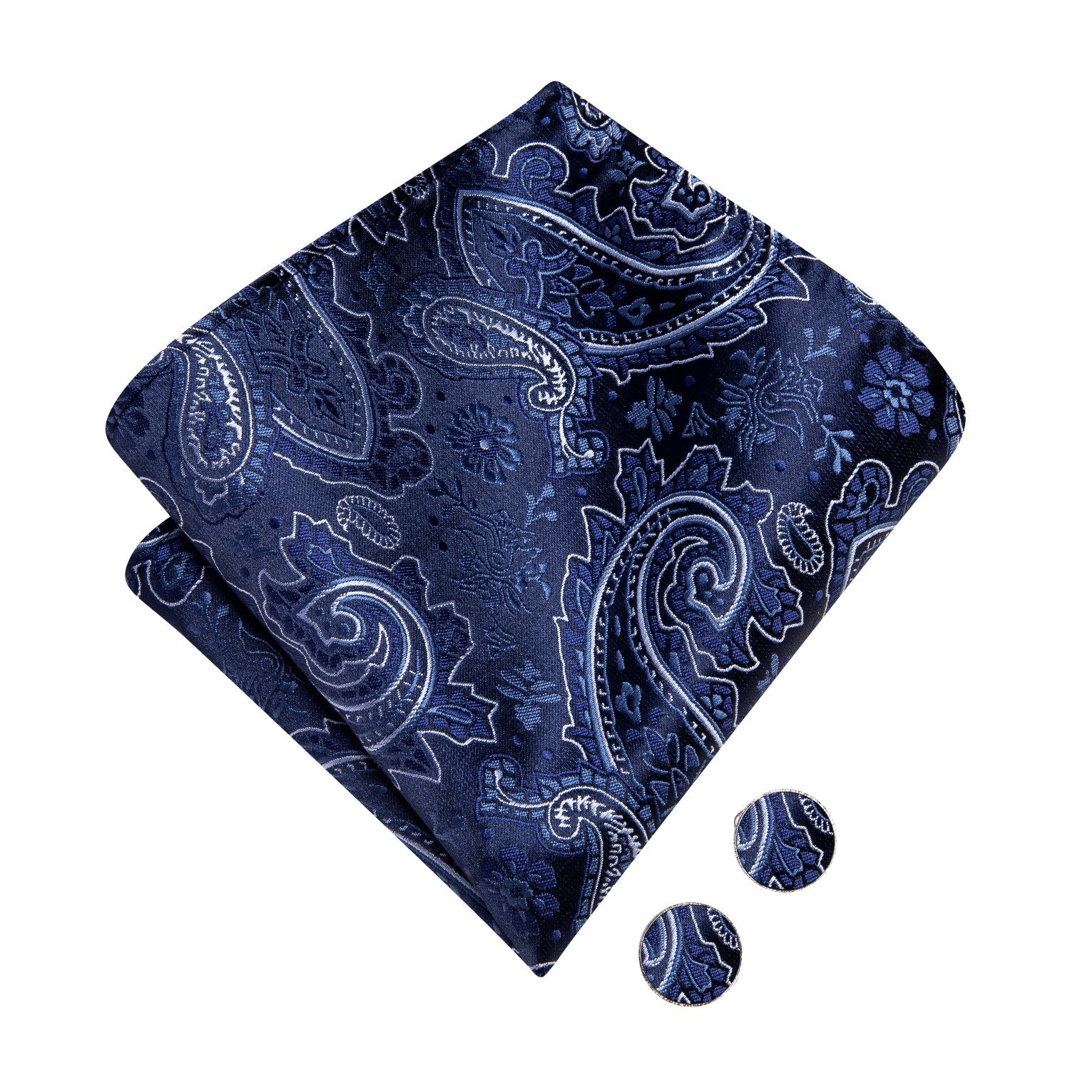 GentCrest Blue Paisley Bowtie Set - Image 7