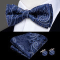 GentCrest Blue Paisley Bowtie Set - Image 1