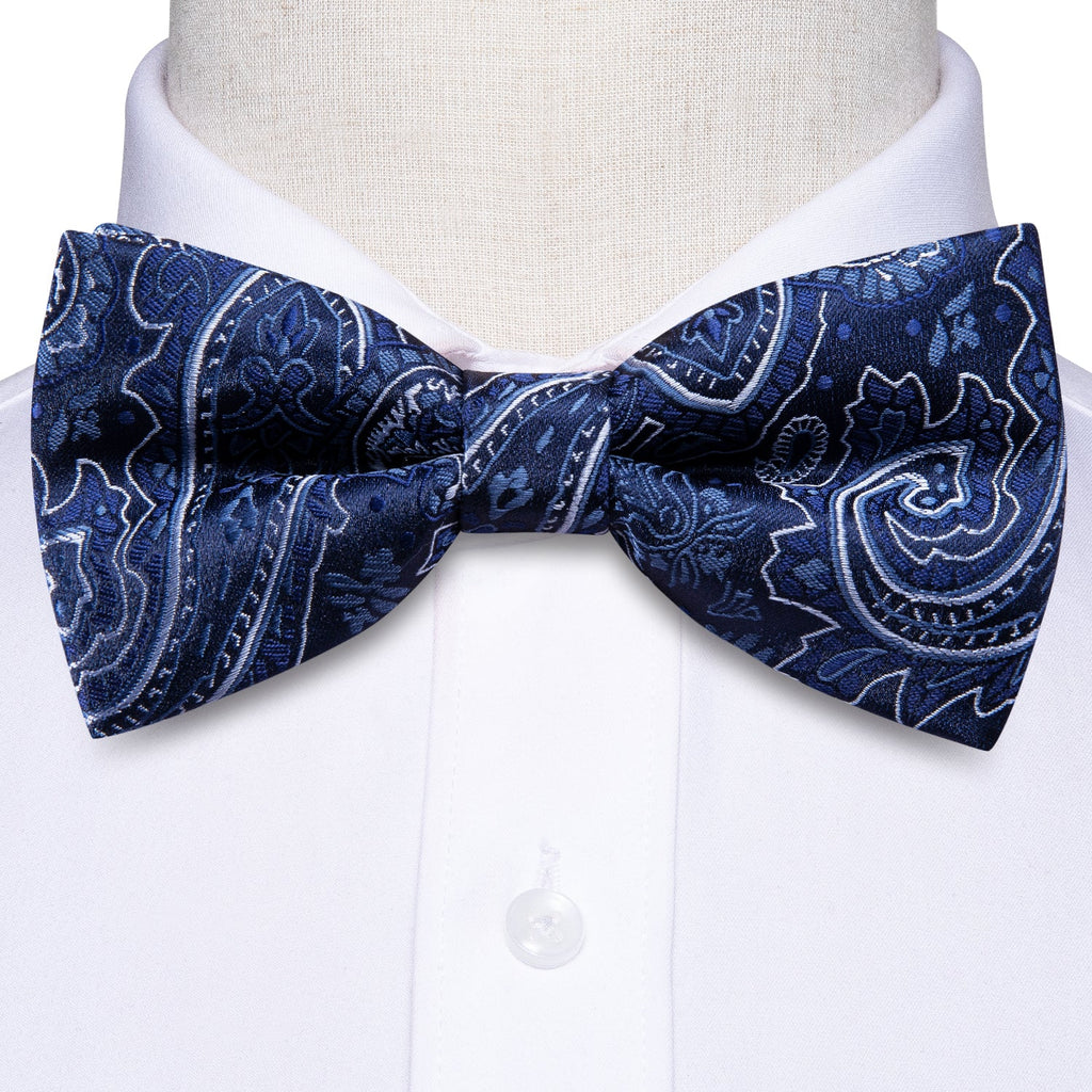 GentCrest Blue Paisley Bowtie Set - Image 5