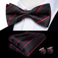 GentCrest Black Striped Bowtie Set - Image 1