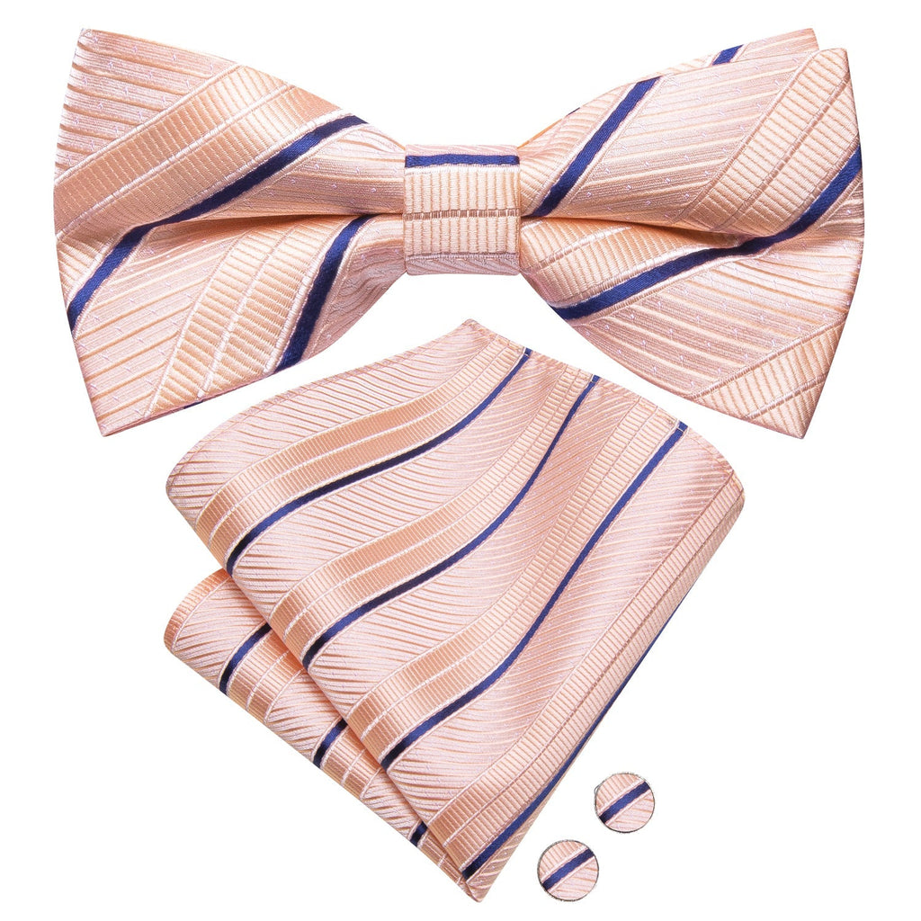 GentCrest Pink Striped Bowtie Set - Image 5