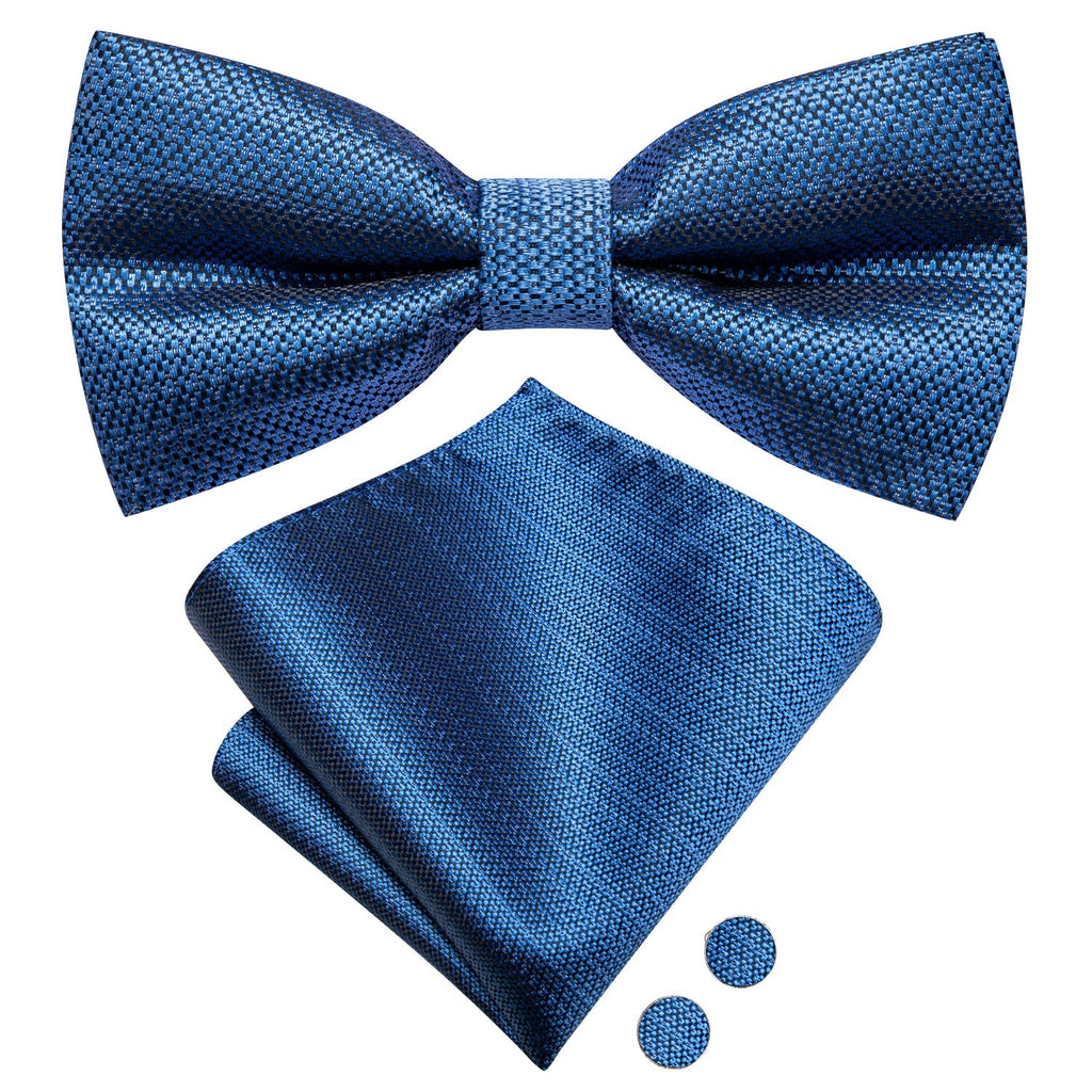 GentCrest Blue Textured Bowtie Set - Image 4