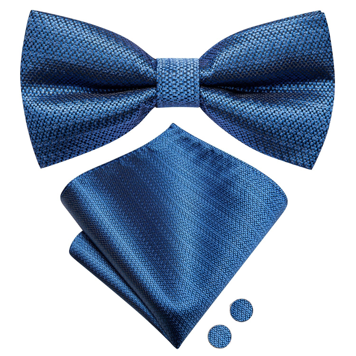GentCrest Blue Textured Bowtie Set - Image 4