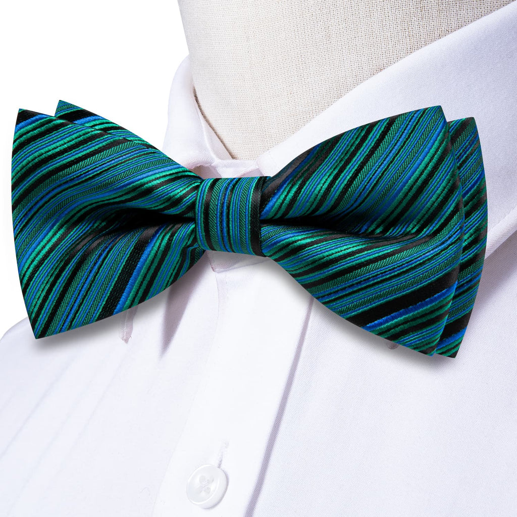 GentCrest Blue Striped Bowtie Set - Image 3