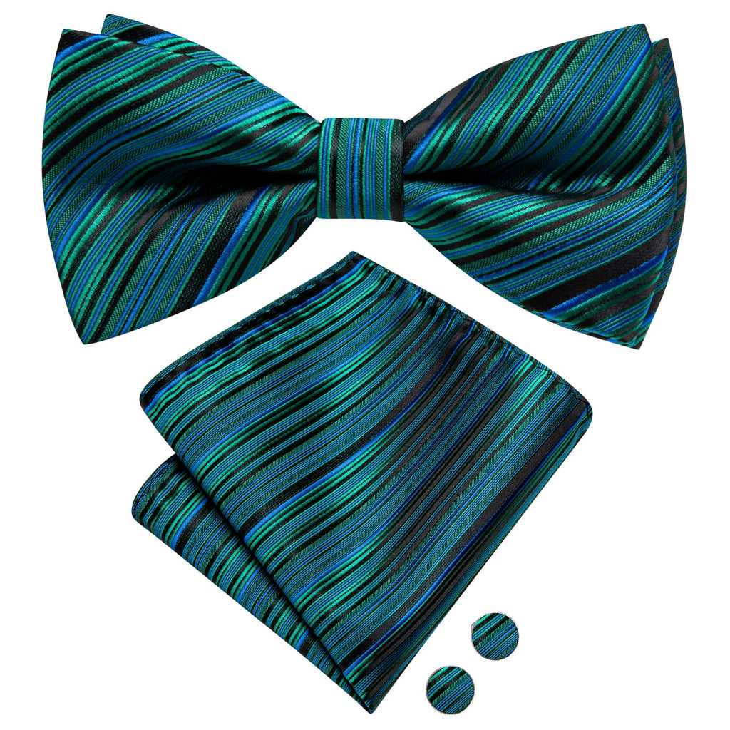 GentCrest Blue Striped Bowtie Set - Image 4