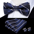 GentCrest Blue Striped Bowtie Set - Image 1