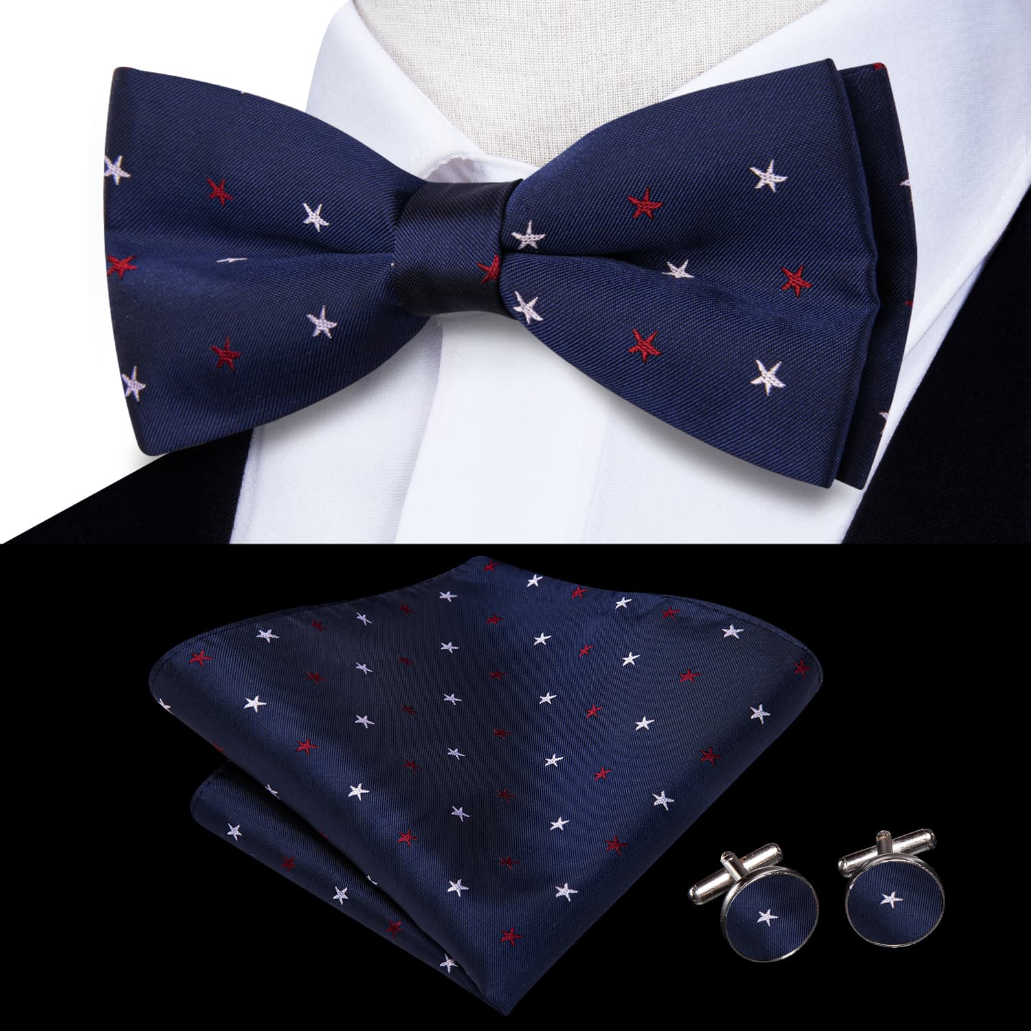 GentCrest Blue Novelty Bowtie Set - Image 1