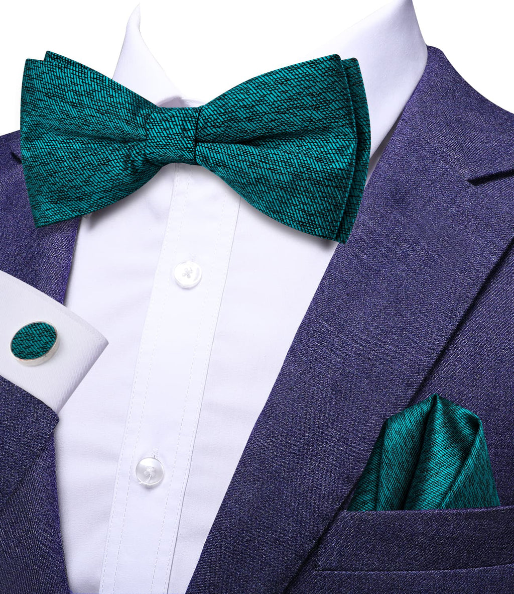 GentCrest Blue Textured Bowtie Set - Image 2