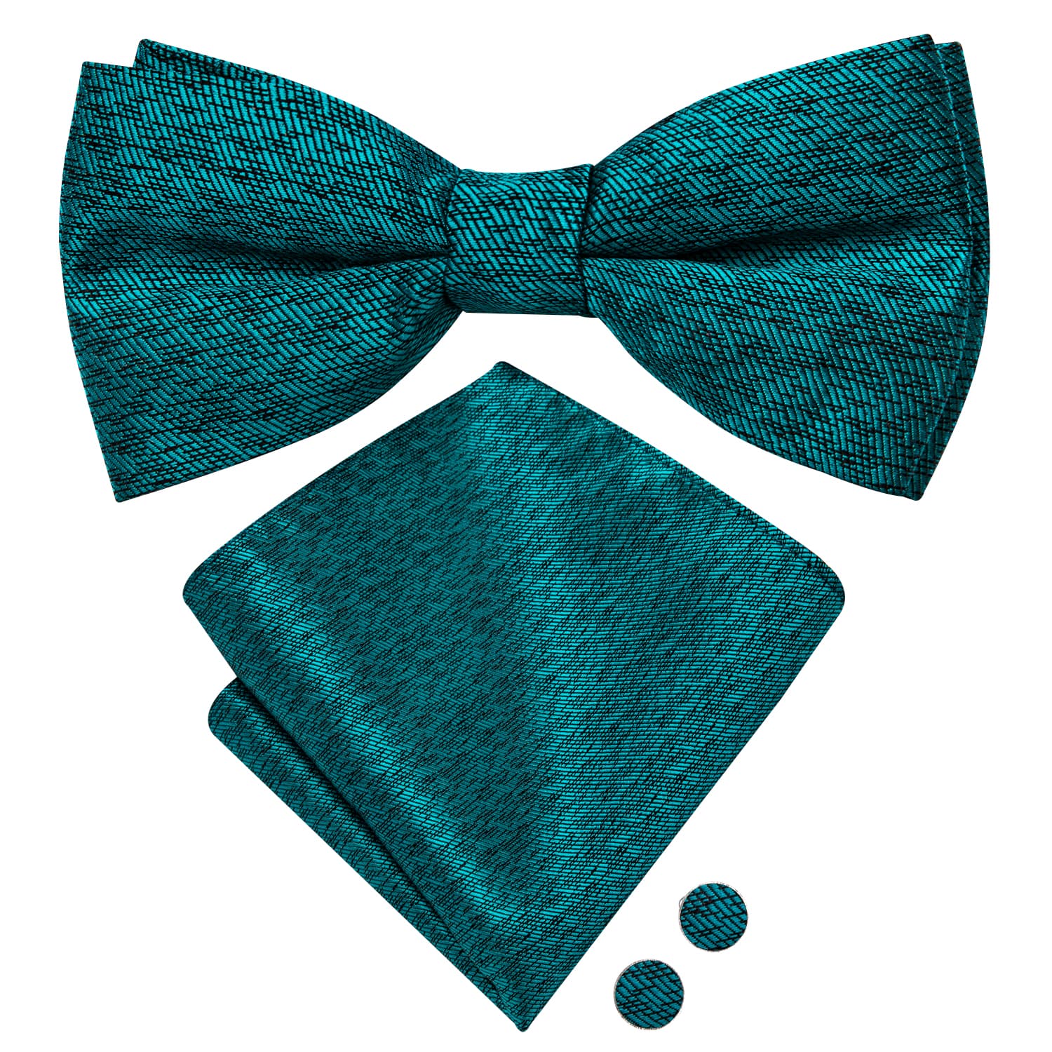 GentCrest Blue Textured Bowtie Set - Image 4
