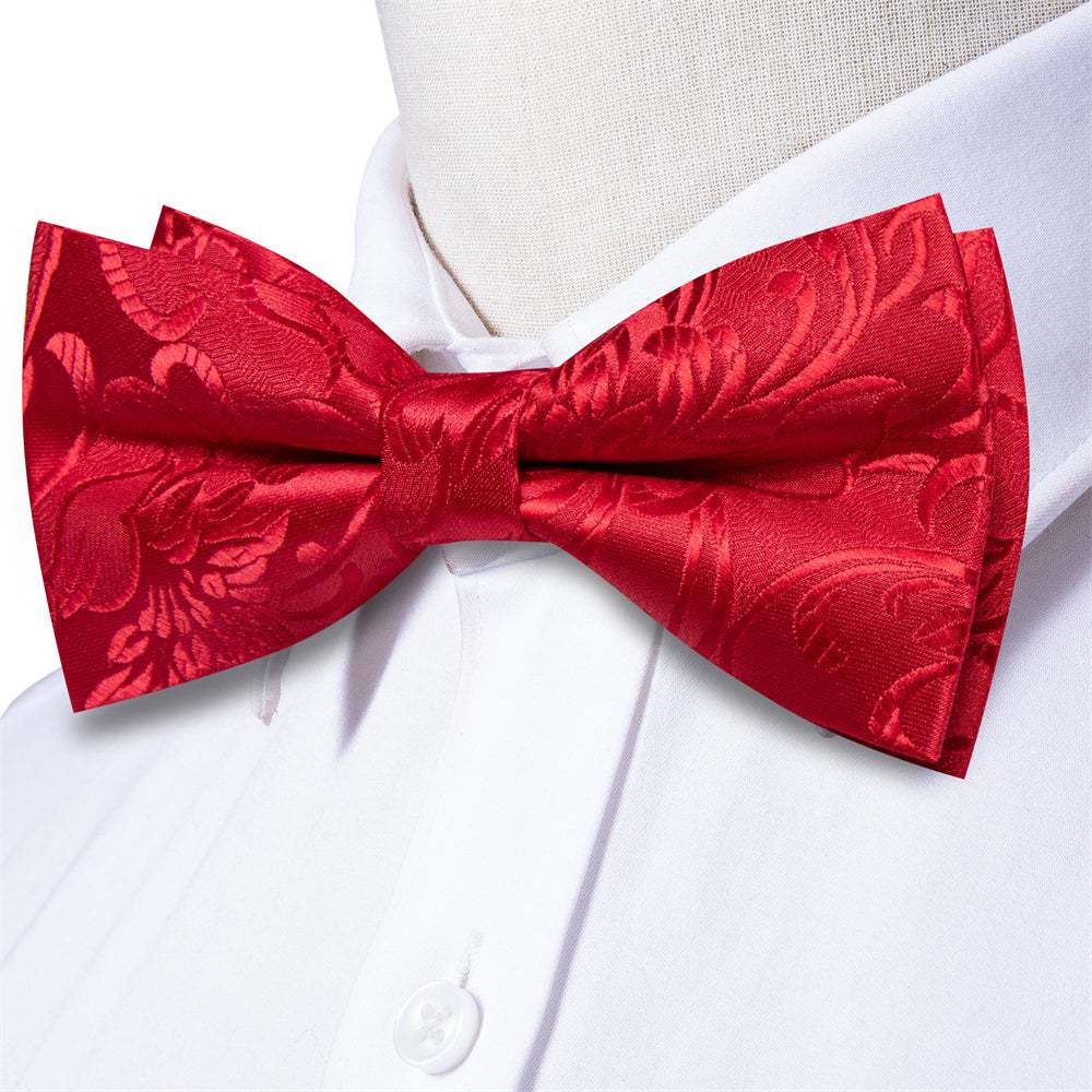GentCrest Red Floral Bowtie Set - Image 2