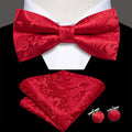 GentCrest Red Floral Bowtie Set - Image 1