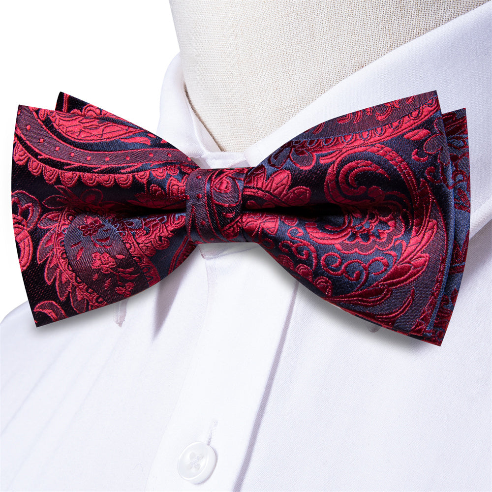 GentCrest Black Paisley Bowtie Set - Image 2