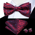 GentCrest Black Paisley Bowtie Set - Image 1