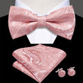 GentCrest Pink Paisley Bowtie Set - Image 1