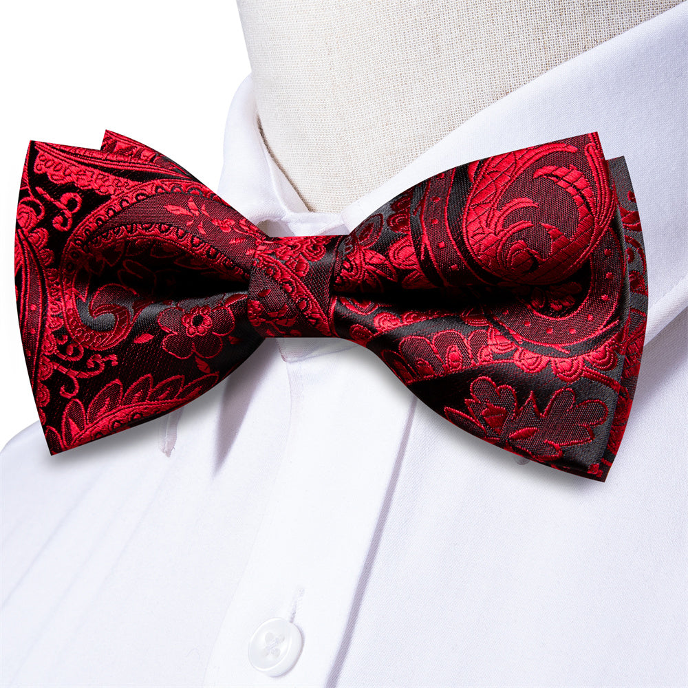 GentCrest Black Paisley Bowtie Set - Image 2