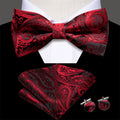 GentCrest Black Paisley Bowtie Set - Image 1
