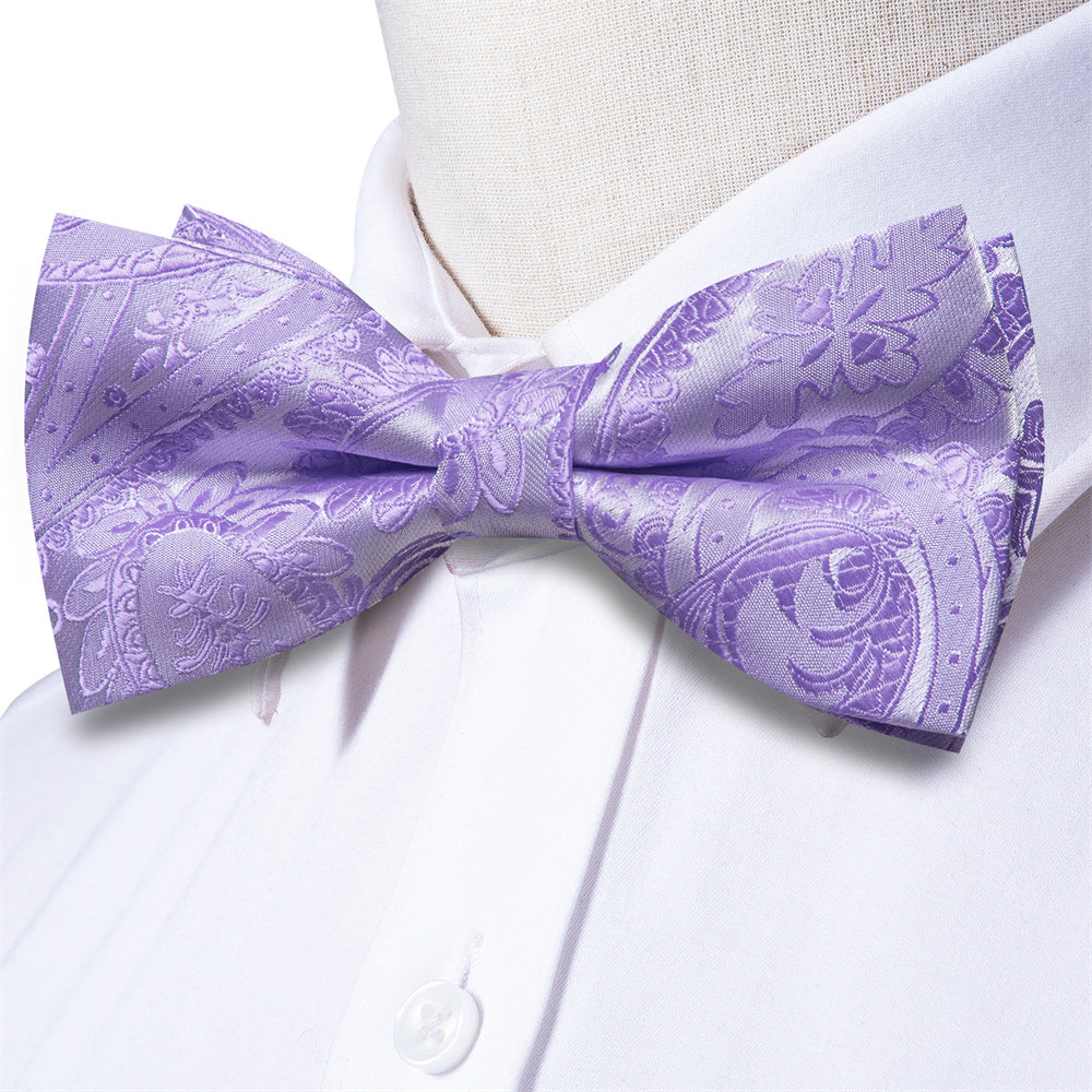 GentCrest Purple Paisley Bowtie Set - Image 2