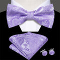 GentCrest Purple Paisley Bowtie Set - Image 1
