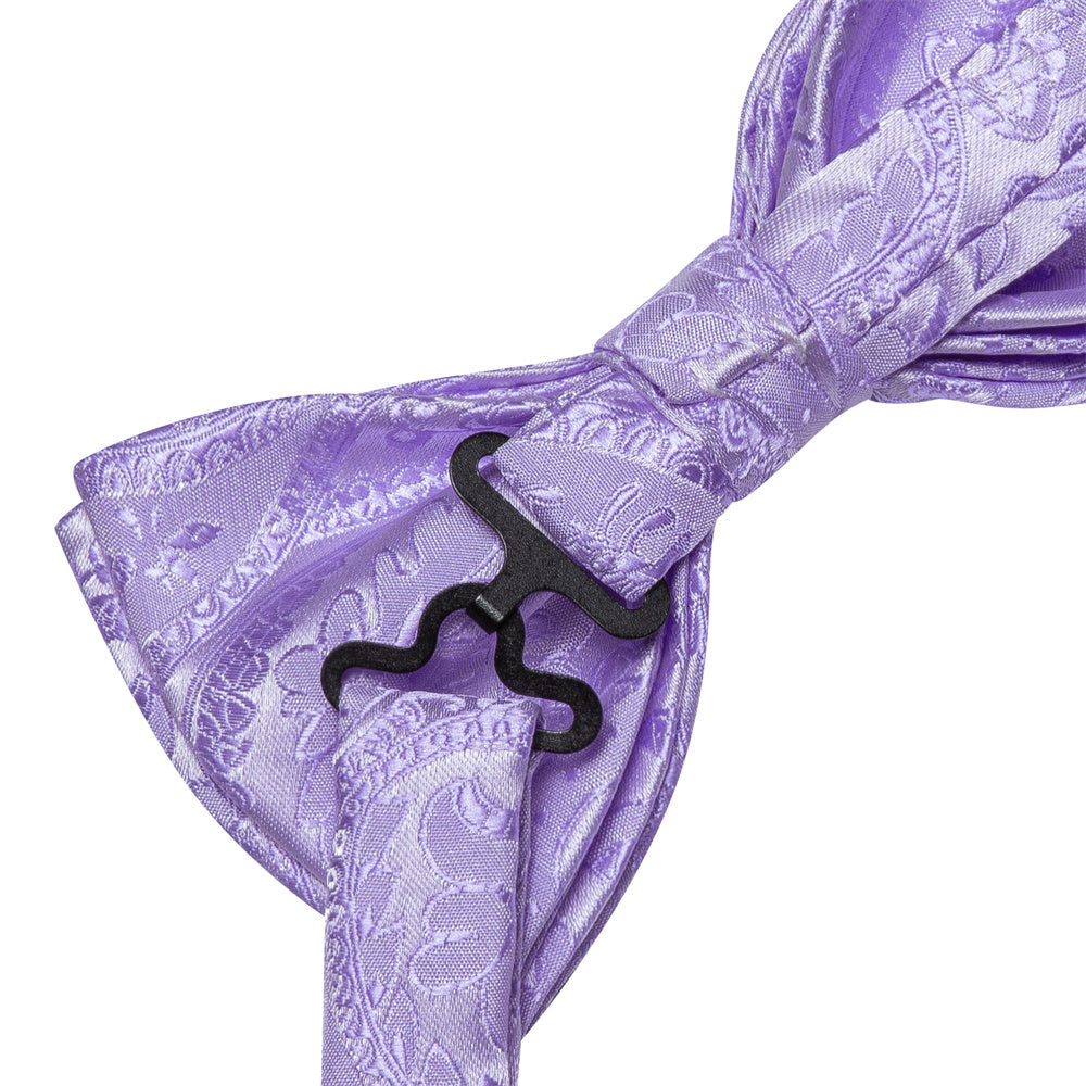 GentCrest Purple Paisley Bowtie Set - Image 6