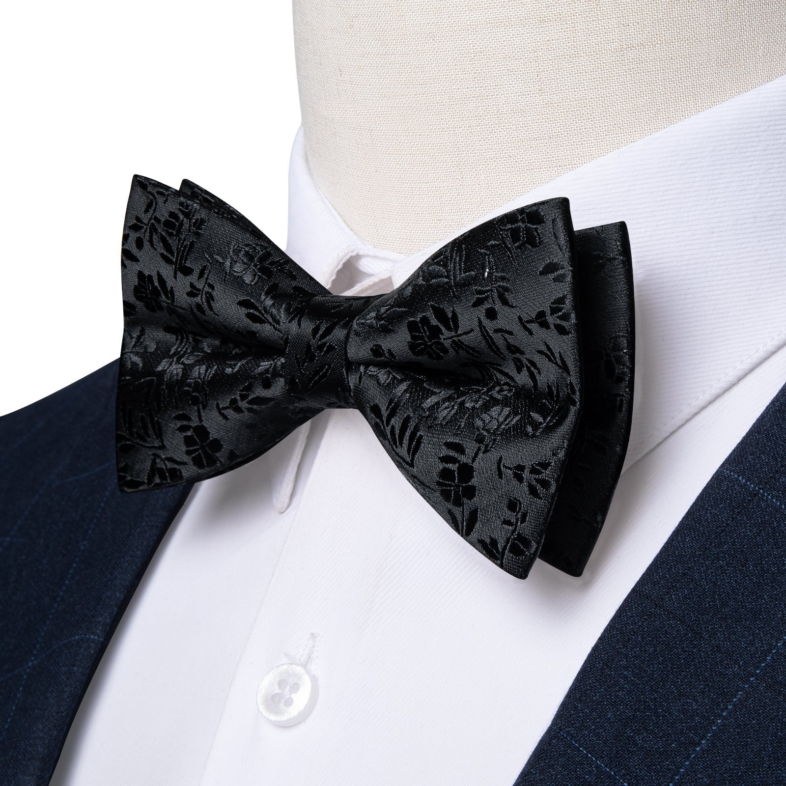 GentCrest Black Floral Bowtie Set - Image 1