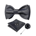 GentCrest Black Plaid Bowtie Set - Image 1