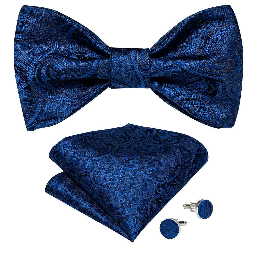 GentCrest Blue Paisley Bowtie Set - Image 2