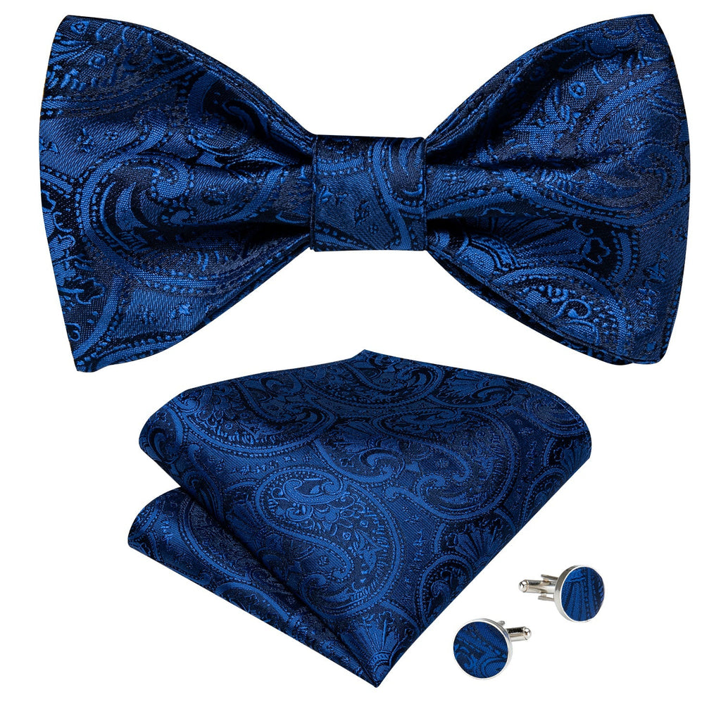 GentCrest Blue Paisley Bowtie Set - Image 2