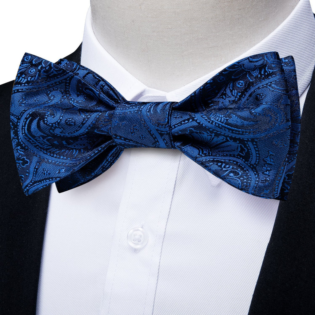 GentCrest Blue Paisley Bowtie Set - Image 3