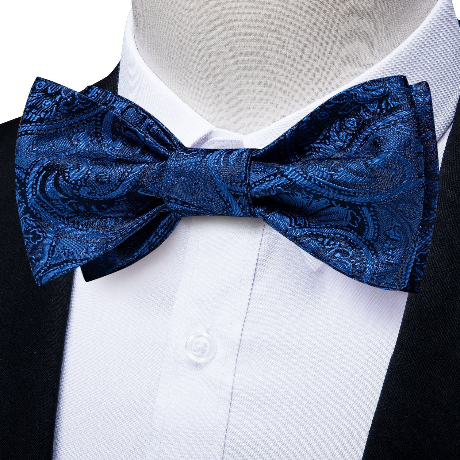 GentCrest Blue Paisley Bowtie Set - Image 3