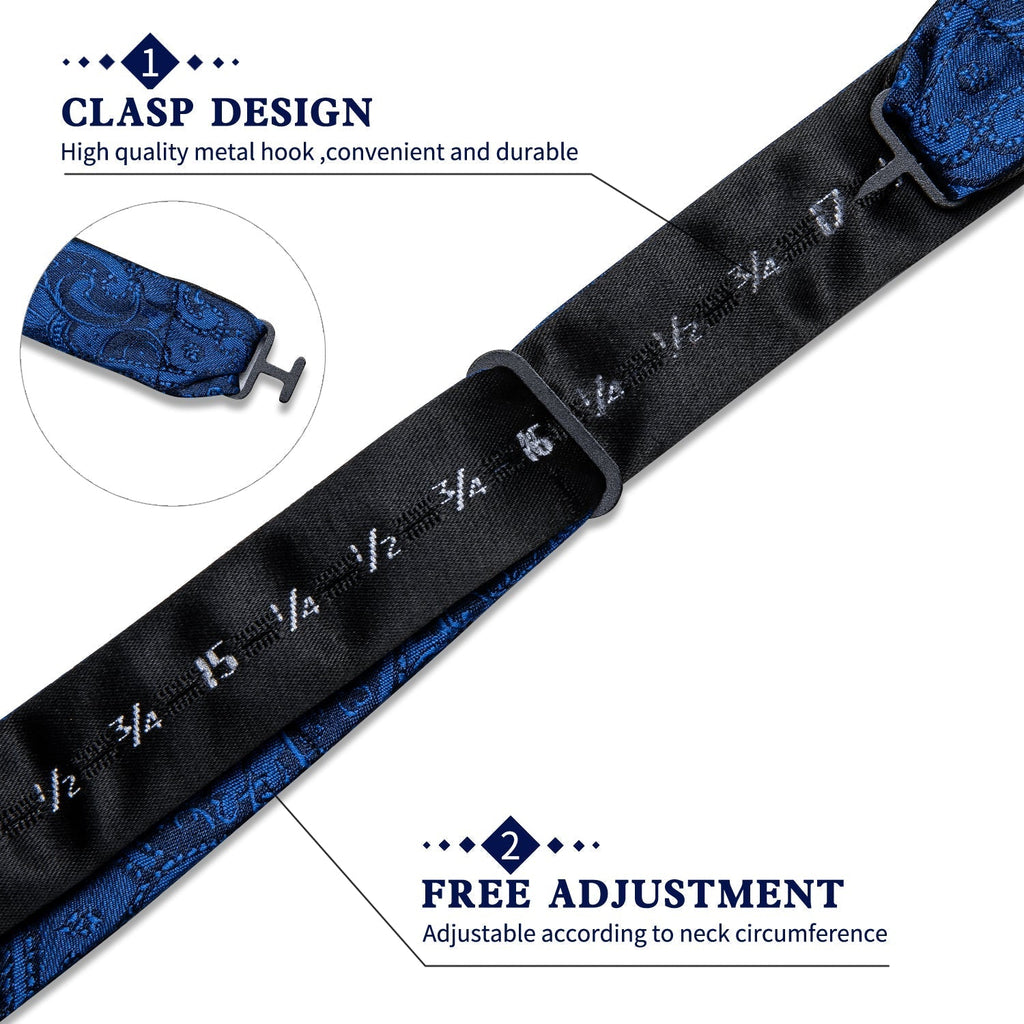 GentCrest Blue Paisley Bowtie Set - Image 4