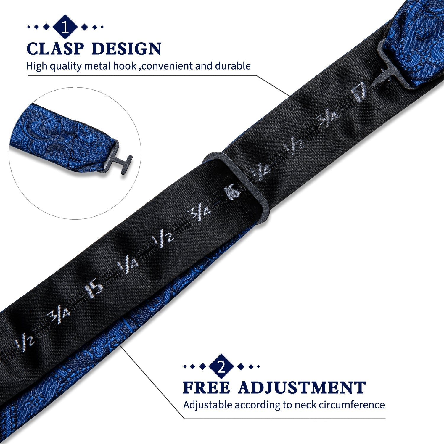 GentCrest Blue Paisley Bowtie Set - Image 4