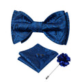 GentCrest Blue Paisley Bowtie Set - Image 1