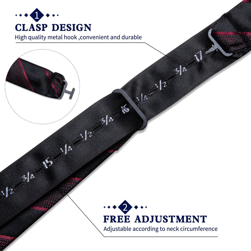 GentCrest Black Striped Bowtie Set - Image 5