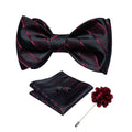 GentCrest Black Striped Bowtie Set - Image 1