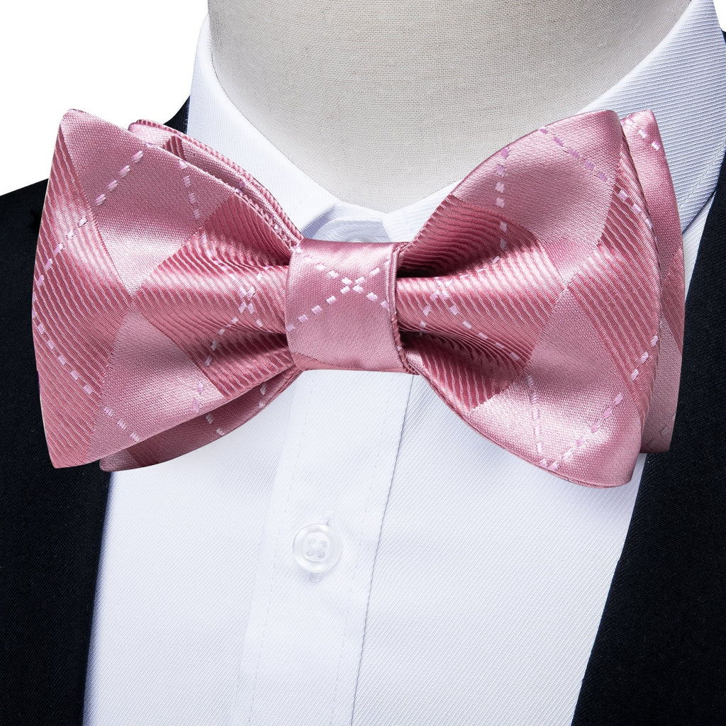 GentCrest Pink Plaid Bowtie Set - Image 1