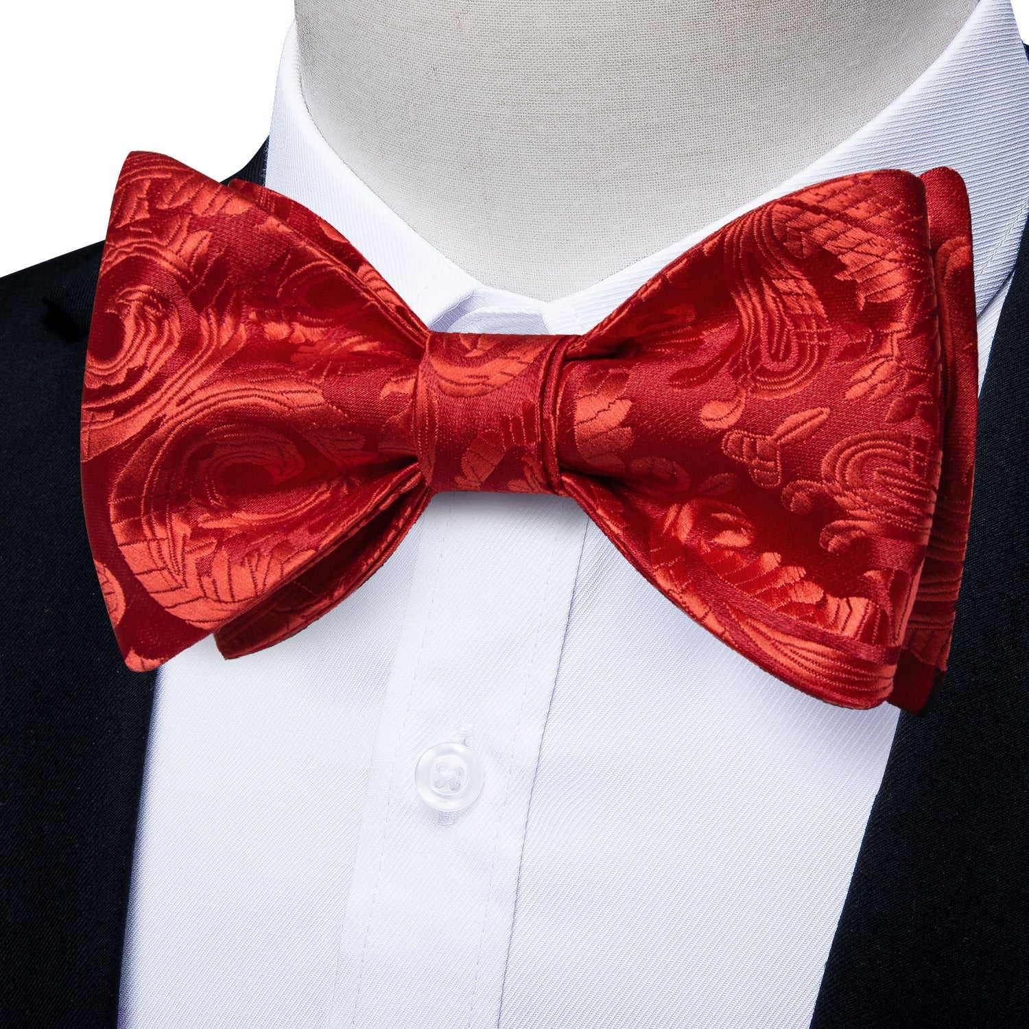 GentCrest Red Paisley Bowtie Set - Image 1
