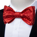 GentCrest Red Paisley Bowtie Set - Image 1