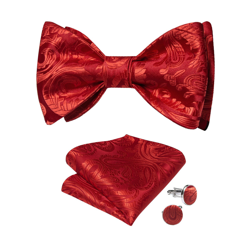 GentCrest Red Paisley Bowtie Set - Image 2