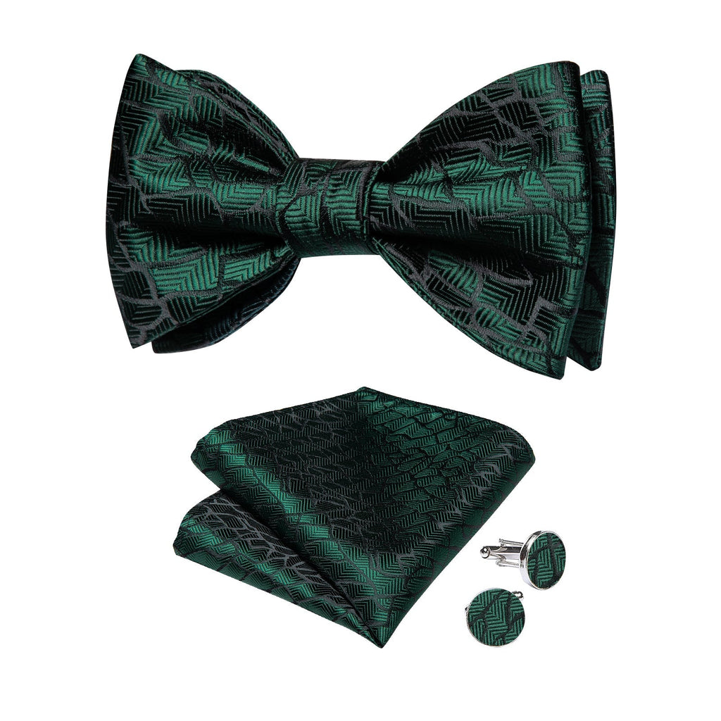 GentCrest Black Geometric Bowtie Set - Image 2
