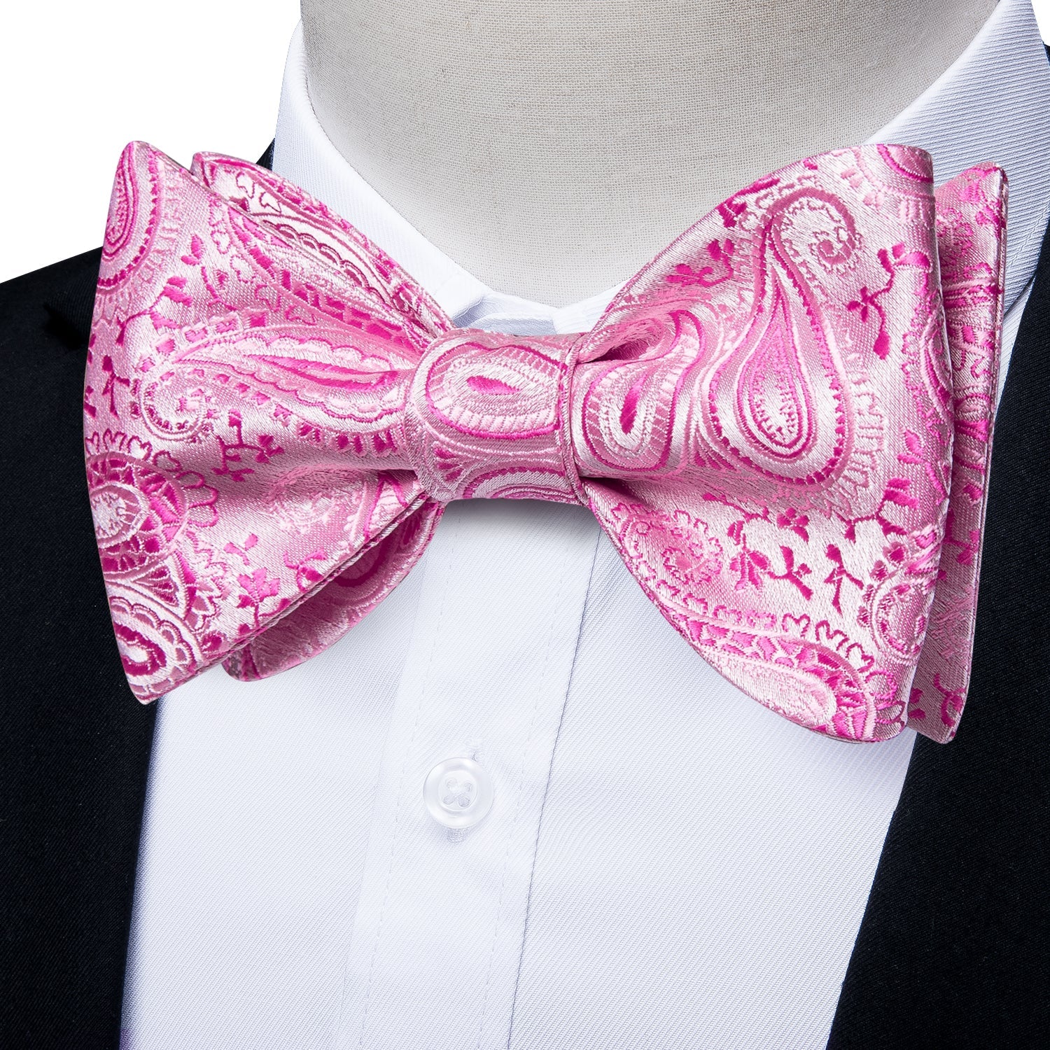 GentCrest Pink Paisley Bowtie Set - Image 1