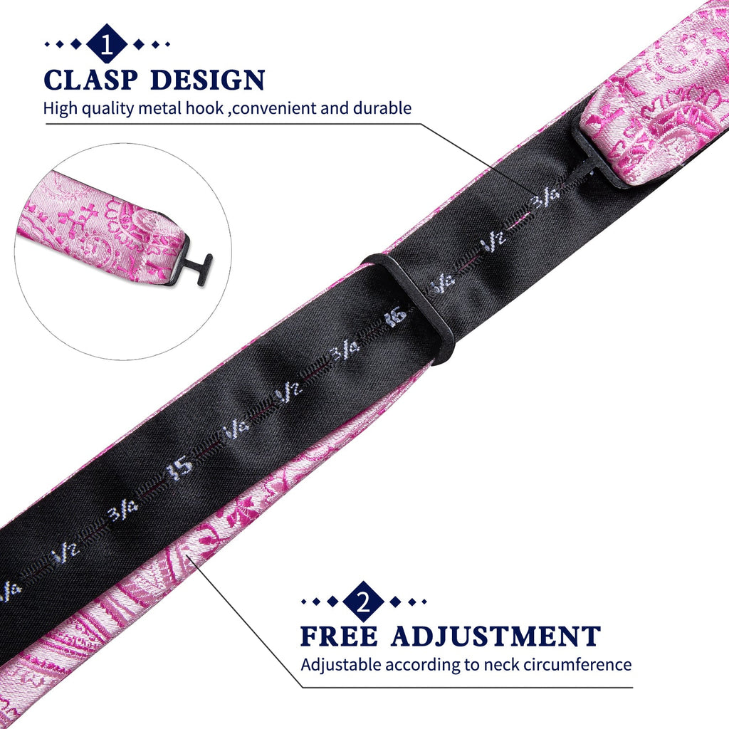 GentCrest Pink Paisley Bowtie Set - Image 5