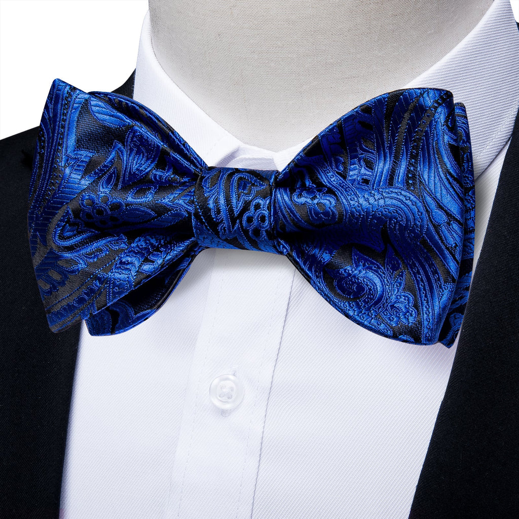 GentCrest Blue Paisley Bowtie Set - Image 1
