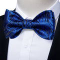 GentCrest Blue Paisley Bowtie Set - Image 1
