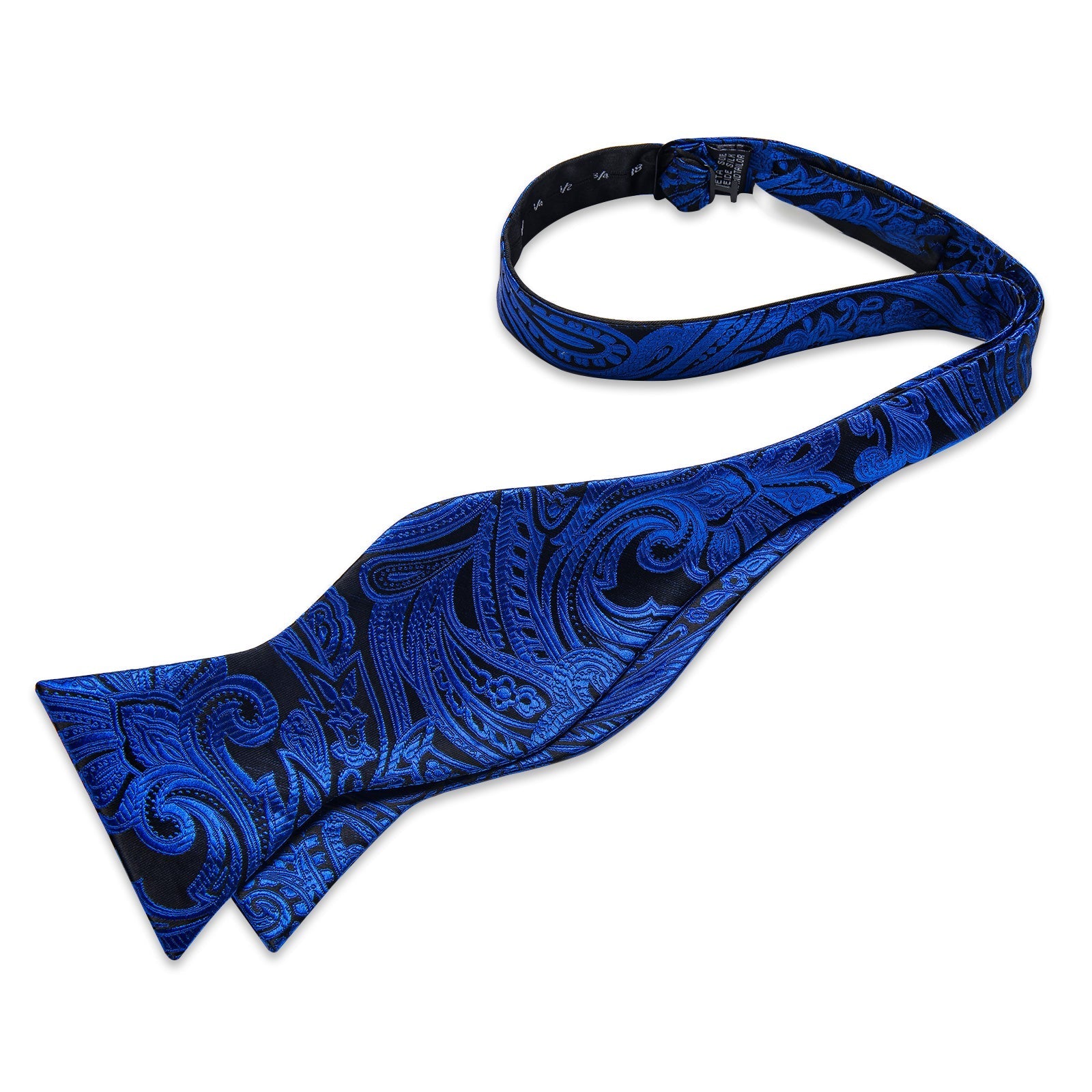 Royal Blue Paisley Bow Tie Set - GentCrest - View 3